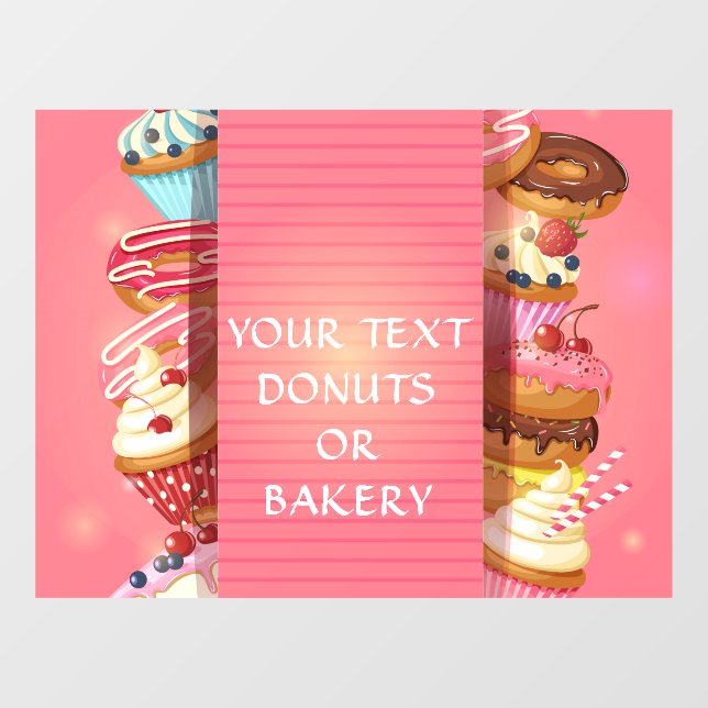 Autocollant Pour Fenêtre Personnaliser les affaires de boulangerie ou de be (Feuille)
