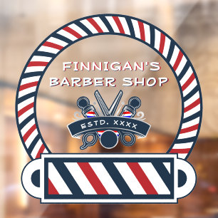 Autocollant Pour Fenêtre Personnaliser les couleurs du mât de salon de coif