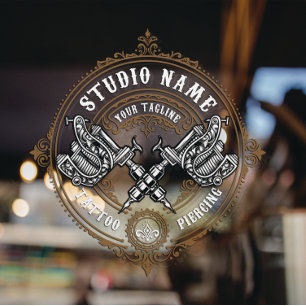 Autocollant Pour Fenêtre Personnaliser les machines de tatouage vintage de