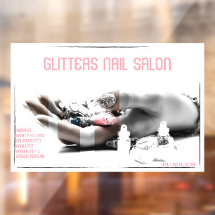 Autocollant Pour Fenêtre Personnaliser Nail Salon Boutique