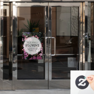 Autocollant Pour Fenêtre Personnaliser Nous recrutons un fleuriste aide rec