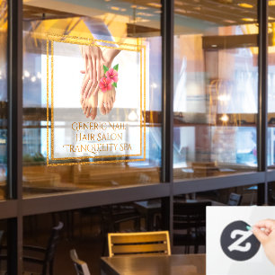 Autocollant Pour Fenêtre Personnaliser Salon de coiffure et de manucure gén