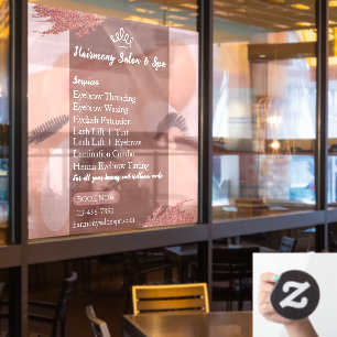 Autocollant Pour Fenêtre Personnaliser Salon Spa Cils Services Cils