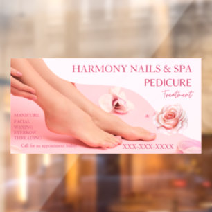 Autocollant Pour Fenêtre Personnaliser Salon Spa Pedicure Services Boutique