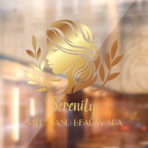 Autocollant Pour Fenêtre Personnalisez Gold Tint Salon et Spa Pretty Woman