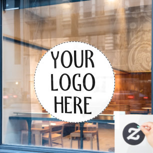 Autocollant Pour Fenêtre Personnalisez votre logo d'entreprise noir et blan