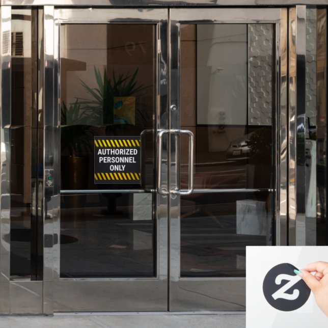 Autocollant Pour Fenêtre Personnel autorisé uniquement (Porte de bureau)