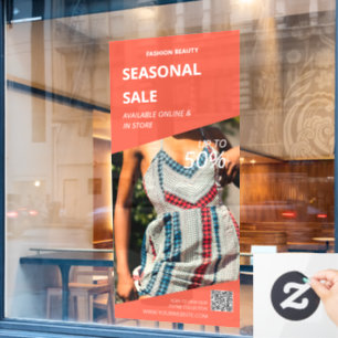 Autocollant Pour Fenêtre Photo personnalisée En Boutique Promo Commerciale
