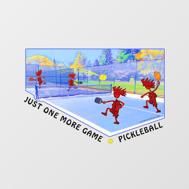 Autocollant Pour Fenêtre PICKLEBALL juste un autre clic de fenêtre de jeu (Feuille)