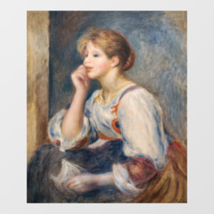 Autocollant Pour Fenêtre Pierre-Auguste Renoir - Femme avec une lettre