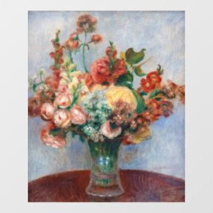 Autocollant Pour Fenêtre Pierre-Auguste Renoir - Fleurs dans un Vase
