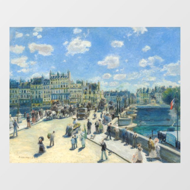 Autocollant Pour Fenêtre Pierre-Auguste Renoir - Paris, Pont-Neuf (Feuille)
