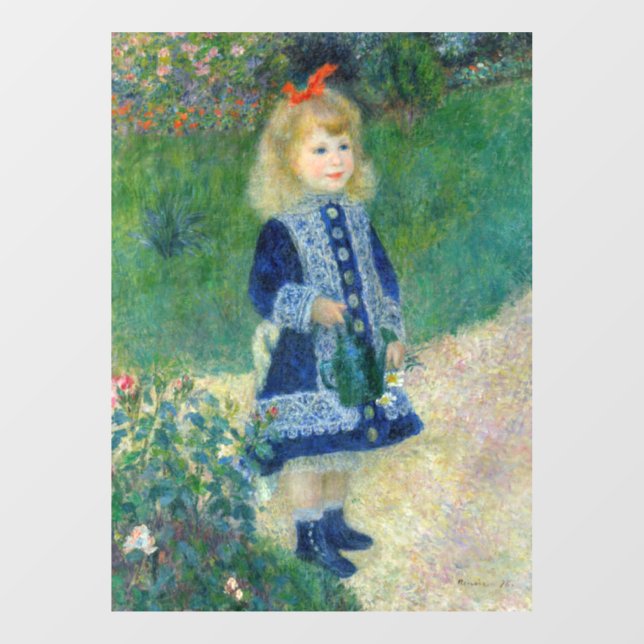 Autocollant Pour Fenêtre Pierre-Auguste Renoir - Une fille avec une canne d (Feuille)