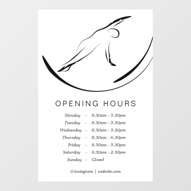 Autocollant Pour Fenêtre Pilates Pose Côté Pli (Feuille)