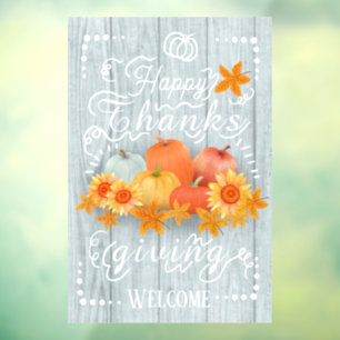 Autocollant Pour Fenêtre Pin bleu Citrouille d'automne