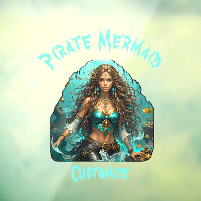 Autocollant Pour Fenêtre Pirate Mermaid Lady Thunder_Cove (Feuille 3)