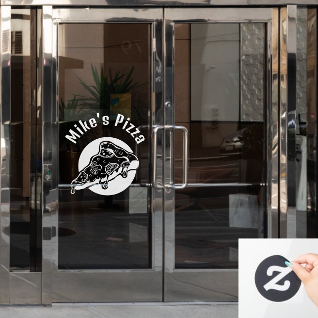 Autocollant Pour Fenêtre Pizza Restaraunt Custom Business (Porte de bureau)