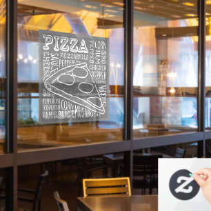 Autocollant Pour Fenêtre Pizza Restaurant Business