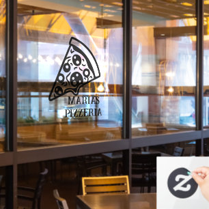 Autocollant Pour Fenêtre Pizzeria Custom Business