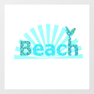 Autocollant Pour Fenêtre Plage, Mermaid Tail
