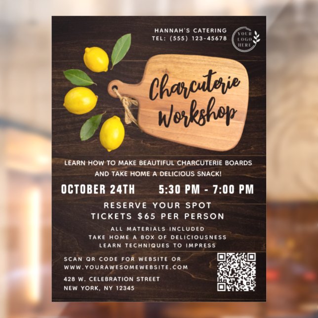 Autocollant Pour Fenêtre Planche à découper rustique en bois Scénario de cu (Feuille 2)