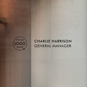 Autocollant Pour Fenêtre Plaque signalétique   Logo d'entreprise de porte e