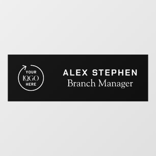Autocollant Pour Fenêtre Plaque signalétique   Logo d'entreprise Noir