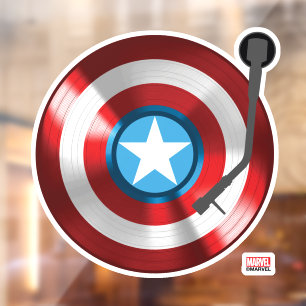 Autocollant Pour Fenêtre Platine Vinyle Captain America