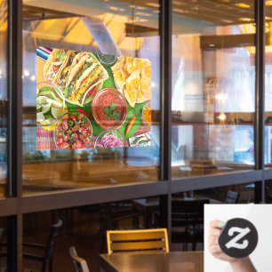 Autocollant Pour Fenêtre Plats mexicains traditionnels colorés Image