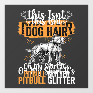 Autocollant Pour Fenêtre Poils de chien Pitbull Pailleté Drôle de chien
