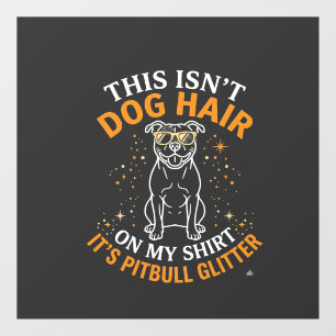 Autocollant Pour Fenêtre Poils de chien Pitbull Paillettes Lunettes de sole
