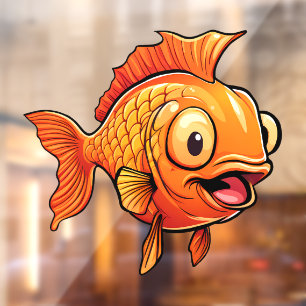 Autocollant Pour Fenêtre Poisson d'or