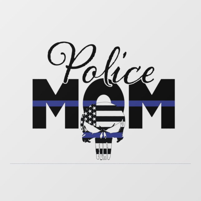 Autocollant Pour Fenêtre Police Maman Valise auto (Feuille)