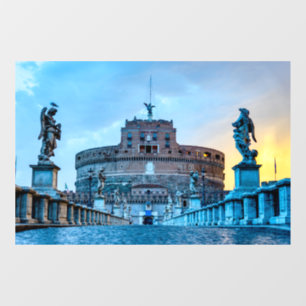 Autocollant Pour Fenêtre Ponte Sant'Angelo à l'aube - Rome Italie