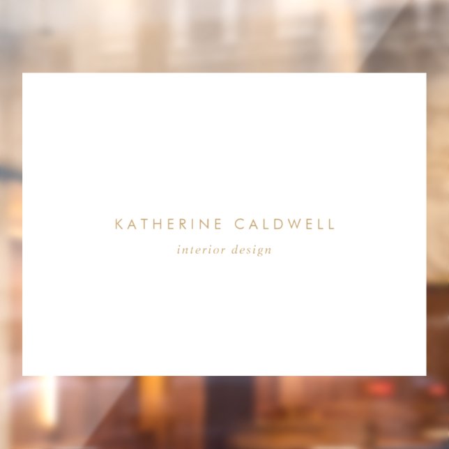 Autocollant Pour Fenêtre Porte de commerce de typographie en or chic (Feuille 2)