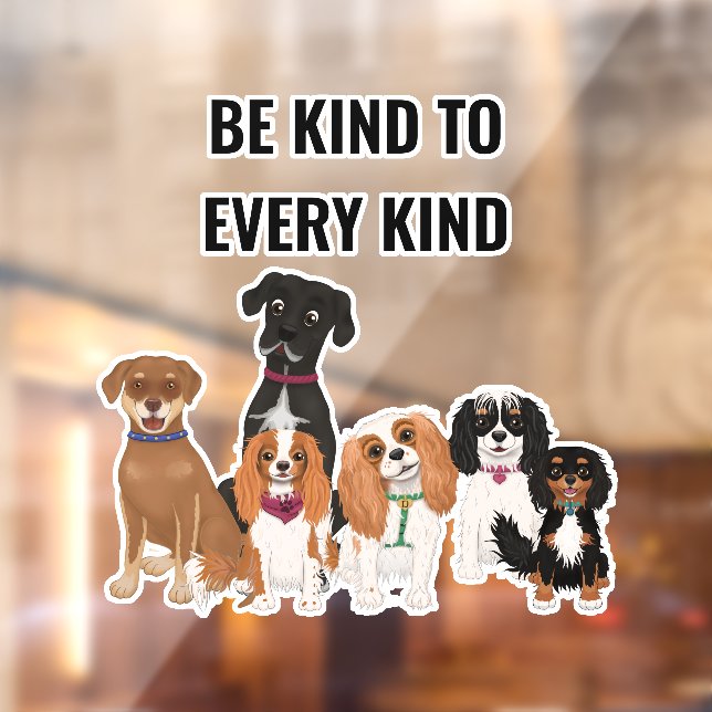 Autocollant Pour Fenêtre Poster personnalisé    ChienChienCute (Feuille 2)