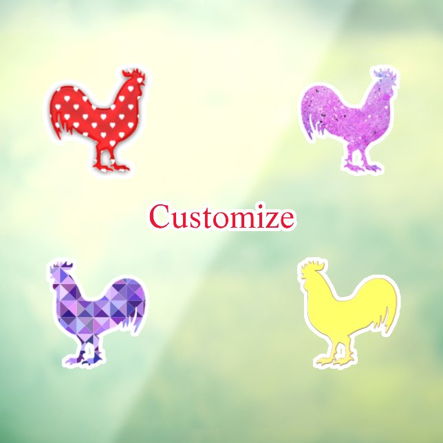 Autocollant Pour Fenêtre Poules de poulet Thunder_Cove  (Feuille 3)