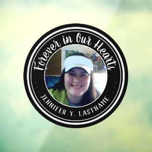 Autocollant Pour Fenêtre Pour toujours dans nos coeurs Photo souvenir