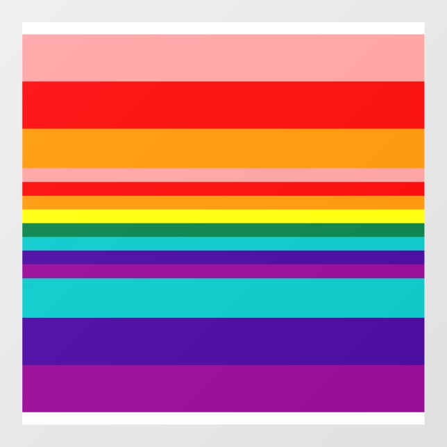 Autocollant Pour Fenêtre Premier drapeau Rainbow Pride  (Feuille)