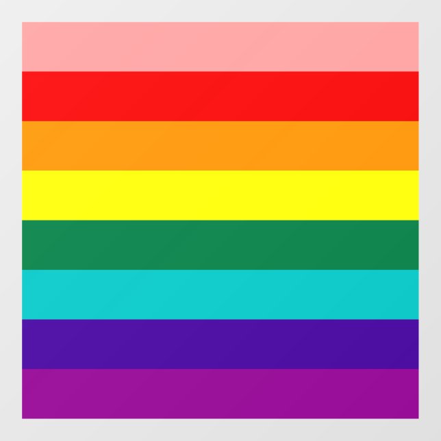 Autocollant Pour Fenêtre Premier drapeau Rainbow Pride  (Feuille)