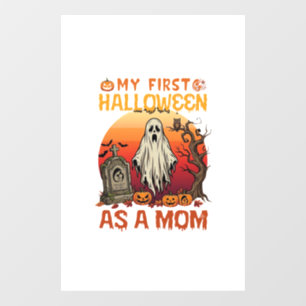 Autocollant Pour Fenêtre Première Momie Halloween Fantôme Pierre Tombale Ci
