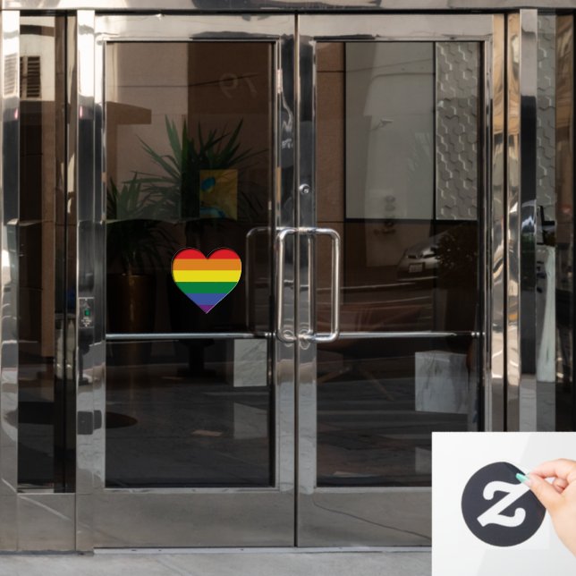 Autocollant Pour Fenêtre Pride arc-en-ciel (Porte de bureau)