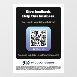 Autocollant Pour Fenêtre Produit Genius - cling de fenêtre - 101524version