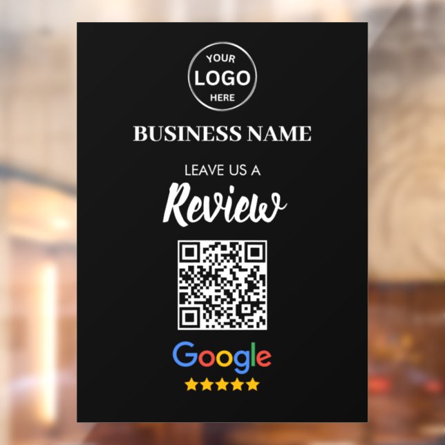 Autocollant Pour Fenêtre Qr Code Google Avis de l'entreprise (Feuille 2)