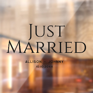 Autocollant Pour Fenêtre Réception Mariée Moderne Réception auto