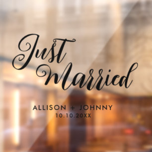 Autocollant Pour Fenêtre Réception Mariée Moderne Réception auto