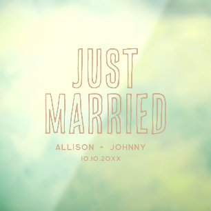 Autocollant Pour Fenêtre Réception Mariée Moderne Réception auto