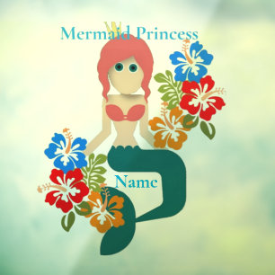 Autocollant Pour Fenêtre Redhead Mermaid Princess Thunder_Cove