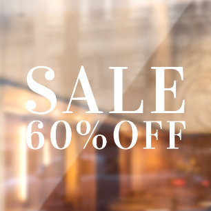 Autocollant Pour Fenêtre Réduction sur la vente d'une boutique d'affaires