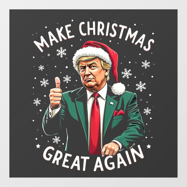 Autocollant Pour Fenêtre Rendre Noël super à nouveau moche Noël Sweat Trump (Feuille)